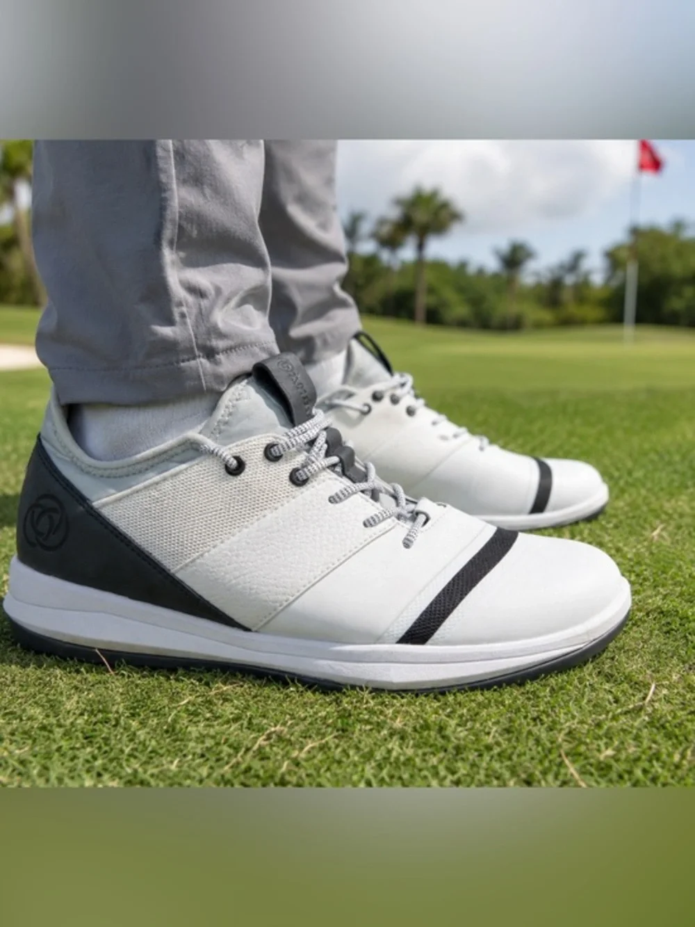 Athalonz EnVe Golf Shoes White Black Athletic Comfort Sneakers Men’s 10.5 Korea